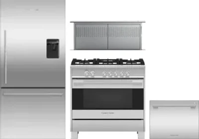 4 Piece Package Includes Refrigerator, Range, Hood And Dishwasher